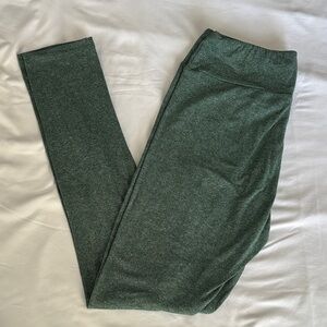 LuLaRoe Women's Heather Green Leggings